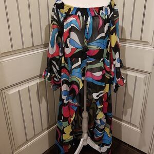Live4truth Bathing Swimsuit Cover Size 2X Colorful Kaftan